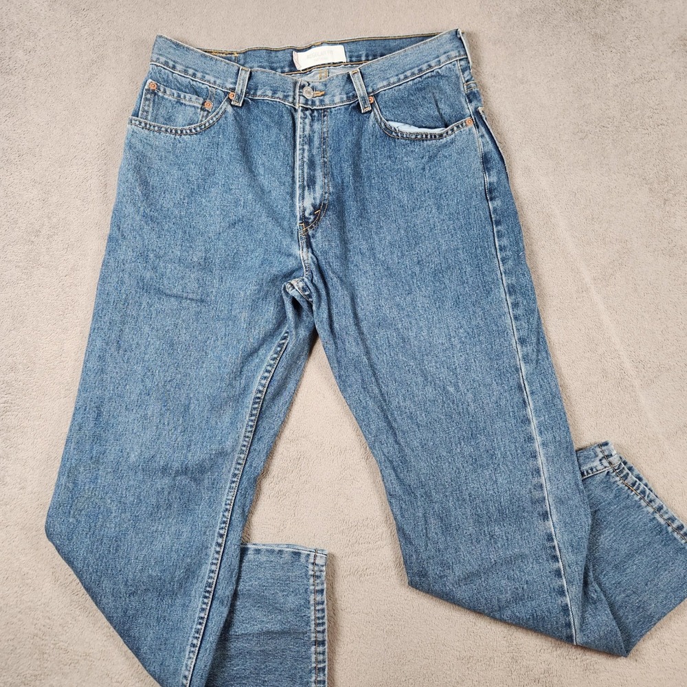 Vintage Levis 505 Regular Fit Jeans Mens 38x30 Blue Denim Straight Leg